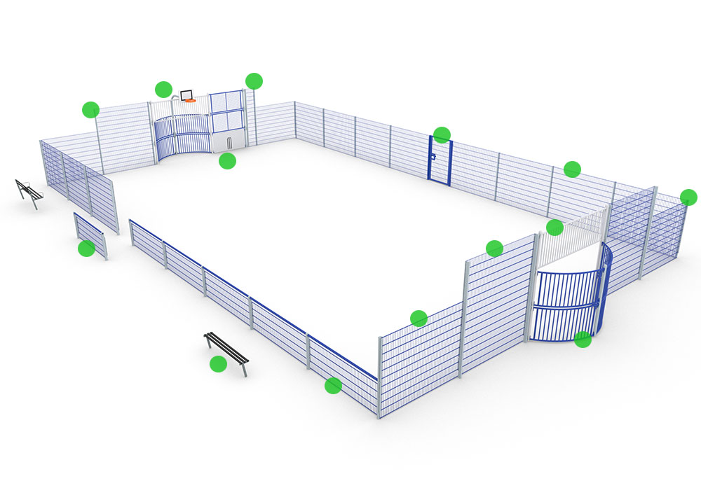 Comment personnaliser l'aire de jeux polyvalente ARENA Lite 